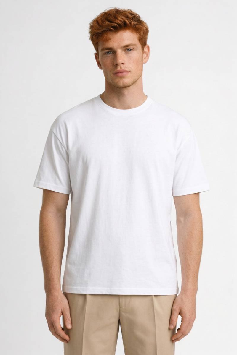 Mænds Hverdag T-Shirt med Blød Rund Hals