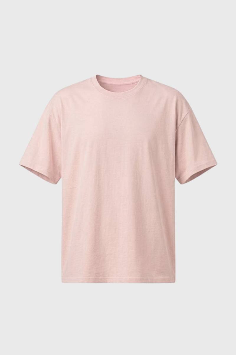 Herre Hverdags T-Shirt med Blød Rund Hals