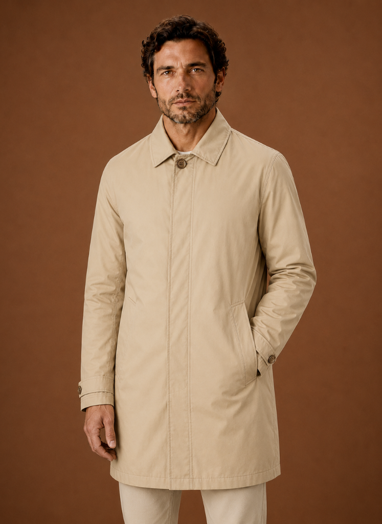 Herre Klassisk Trench Coat Letvægts Vandafvisende Jakke | Areleon