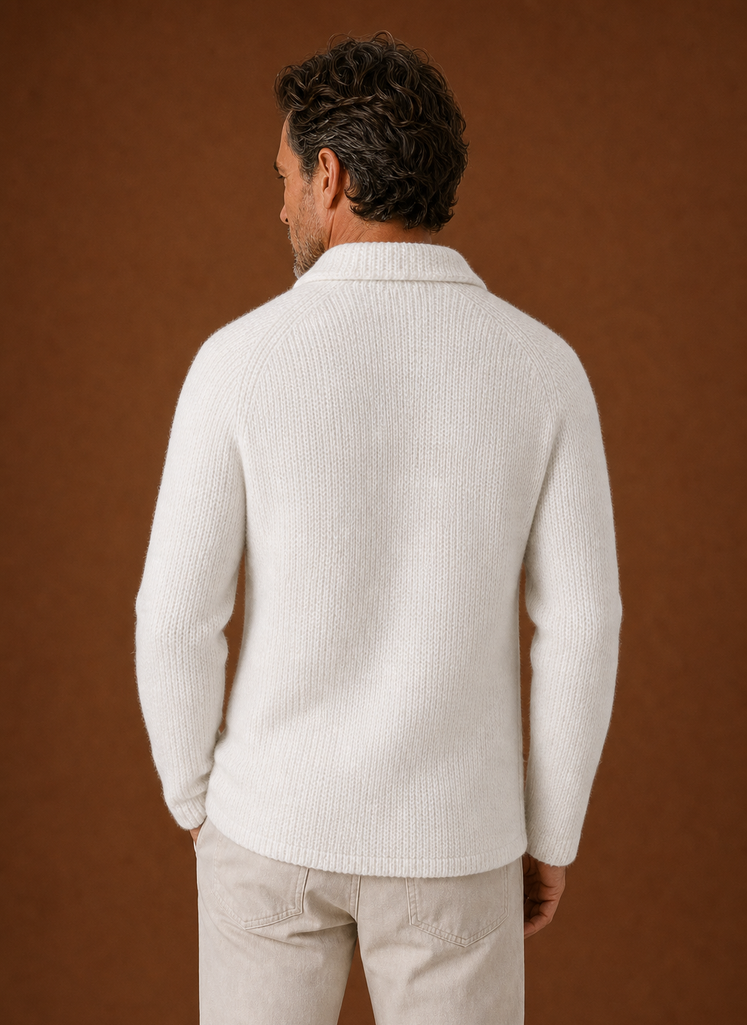Herre Strikket Blazer Cardigan - Knapfront Lagjakke | Areleon