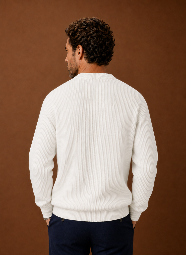 Herre Ribbet Crew Neck Sweater | Areleon