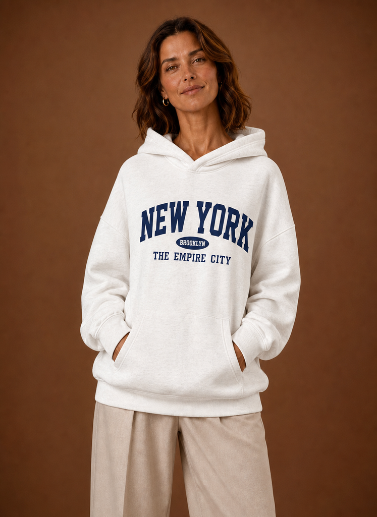 Kvinders Pullover Hoodie - Oversized Grafisk Sweater | Areleon