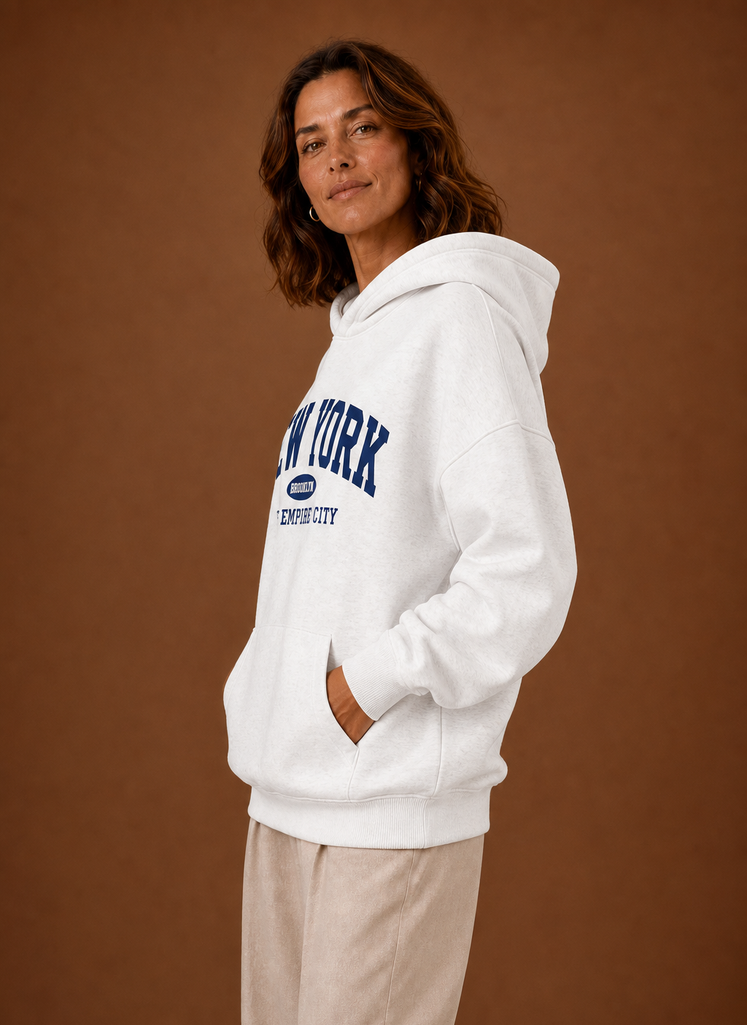 Kvinders Pullover Hoodie - Oversized Grafisk Sweater | Areleon
