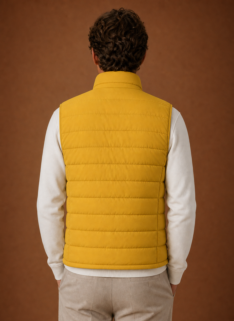 Herre Puffer Vest - Letvægts Quiltet Vinter Gilet | Areleon